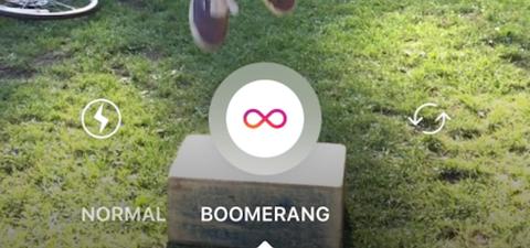 Imagem do botão boomerang do Instagram